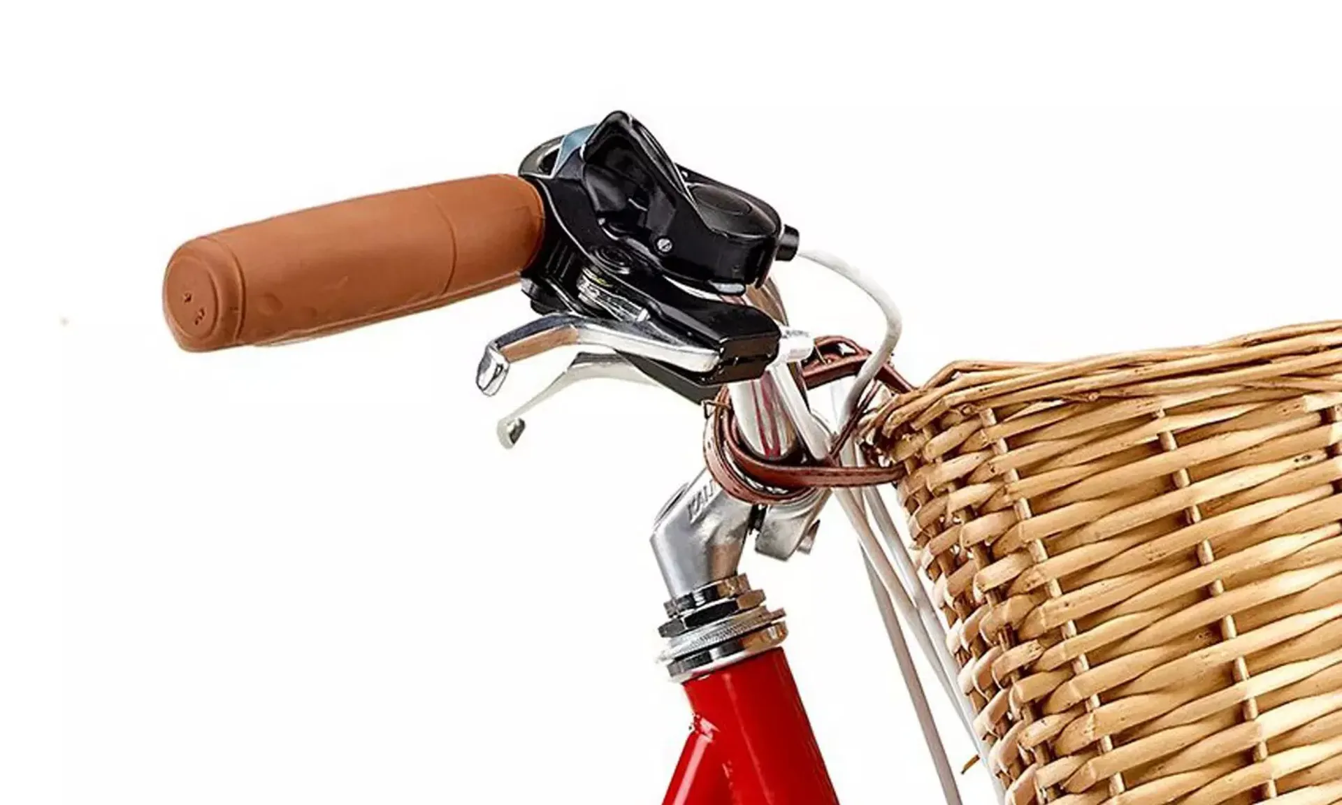 Viking Belgravia Red ladies city bike hybrid town basket fudges